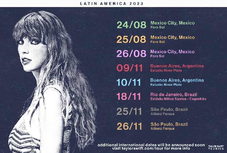 Le date di Eras Tour in America Latina